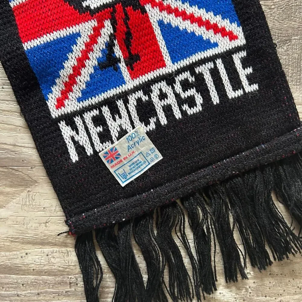 Newcastle Made in the UK black knitwear outerwear scarf accessory